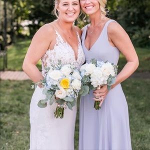 Show me you MuMu Steel Blue Bridesmaid Dress